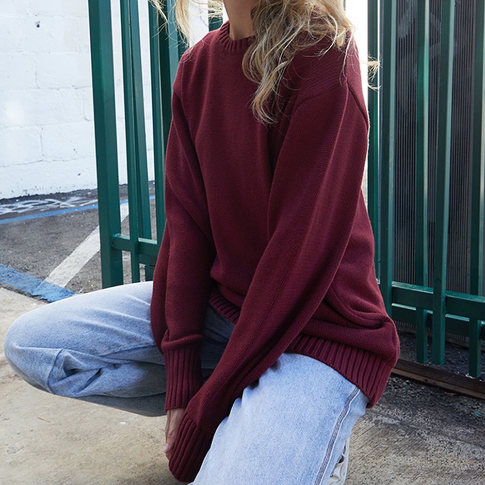Brandy Melville John Galt Burgundy Brianna Sweater